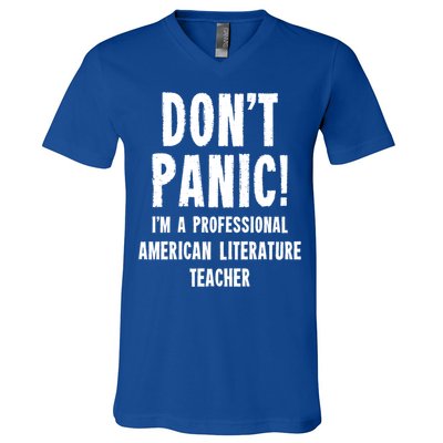 American Literature Teacher Gift V-Neck T-Shirt