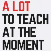 A Lot To Teach At The Moment Vibes, Inspiring Lessons Moment Flat Bill Trucker Hat