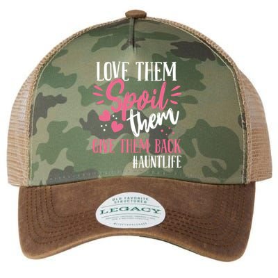 Aunt Love Them Spoil Them Give Them Back! Gift Legacy Tie Dye Trucker Hat