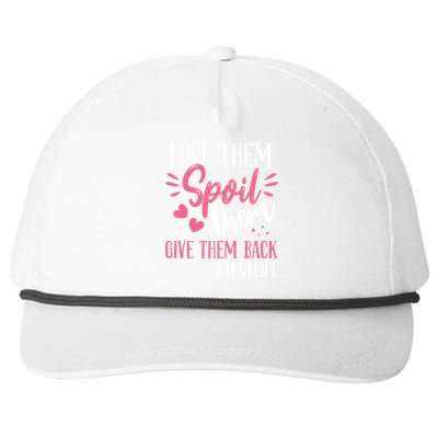 Aunt Love Them Spoil Them Give Them Back! Gift Snapback Five-Panel Rope Hat