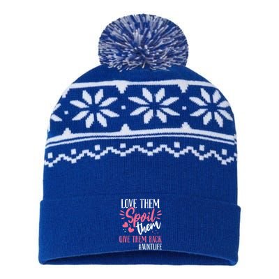 Aunt Love Them Spoil Them Give Them Back! Gift USA-Made Snowflake Beanie