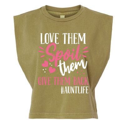 Aunt Love Them Spoil Them Give Them Back! Gift Garment-Dyed Women's Muscle Tee