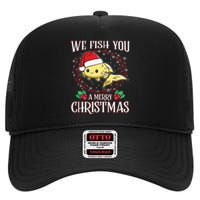 Aquarium Lover Tropical We Fish You A Merry Christmas High Crown Mesh Back Trucker Hat