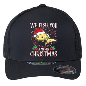 Aquarium Lover Tropical We Fish You A Merry Christmas Flexfit Unipanel Trucker Cap