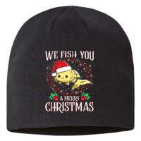 Aquarium Lover Tropical We Fish You A Merry Christmas Sustainable Beanie