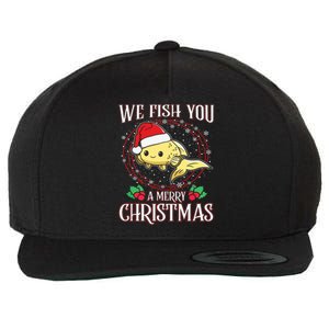 Aquarium Lover Tropical We Fish You A Merry Christmas Wool Snapback Cap