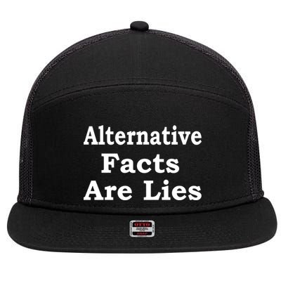 Alternative Facts Are Lies Donald Trump 7 Panel Mesh Trucker Snapback Hat