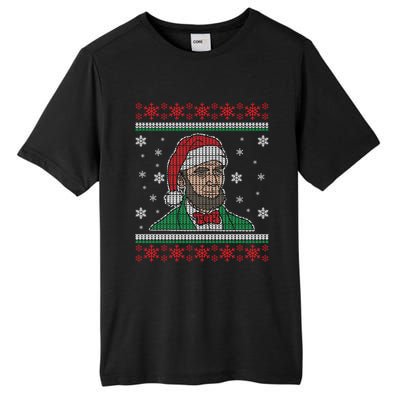 Abe Lincoln Usa President Santa Claus Ugly Christmas Sweater Great Gift Tall Fusion ChromaSoft Performance T-Shirt