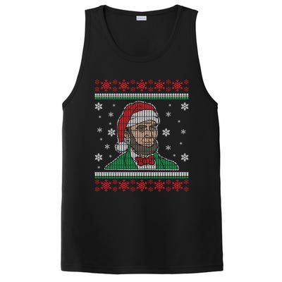 Abe Lincoln Usa President Santa Claus Ugly Christmas Sweater Great Gift PosiCharge Competitor Tank