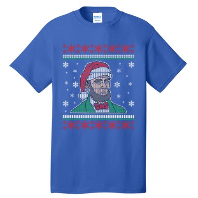 Abe Lincoln Usa President Santa Claus Ugly Christmas Sweater Great Gift Tall T-Shirt