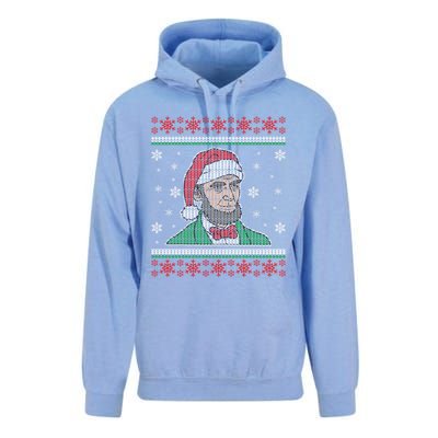 Abe Lincoln Usa President Santa Claus Ugly Christmas Sweater Great Gift Unisex Surf Hoodie