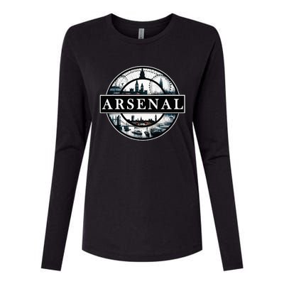 Arsenal London Uk Souvenir Landmark England Womens Cotton Relaxed Long Sleeve T-Shirt