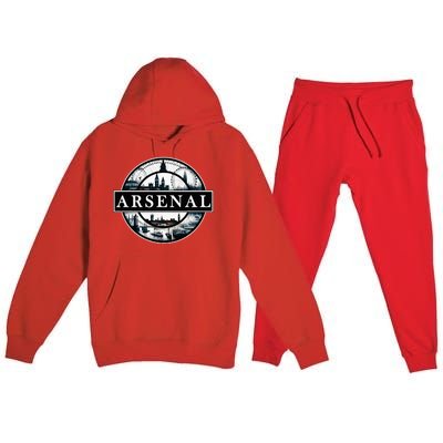 Arsenal London Uk Souvenir Landmark England Premium Hooded Sweatsuit Set