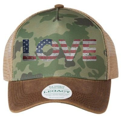 America Love Us Flag Love America Style I Love Usa Funny Gift Legacy Tie Dye Trucker Hat