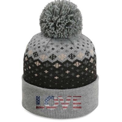 America Love Us Flag Love America Style I Love Usa Funny Gift The Baniff Cuffed Pom Beanie