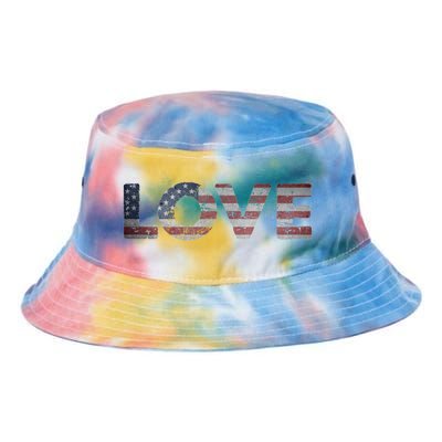 America Love Us Flag Love America Style I Love Usa Funny Gift Tie Dye Newport Bucket Hat