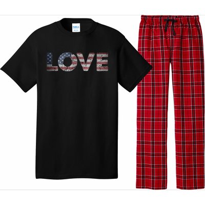 America Love Us Flag Love America Style I Love Usa Funny Gift Pajama Set