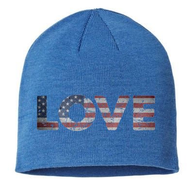 America Love Us Flag Love America Style I Love Usa Funny Gift Sustainable Beanie