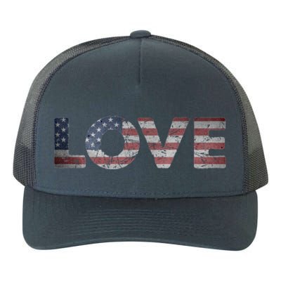 America Love Us Flag Love America Style I Love Usa Funny Gift Yupoong Adult 5-Panel Trucker Hat