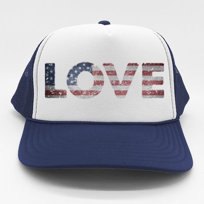 America Love Us Flag Love America Style I Love Usa Funny Gift Trucker Hat