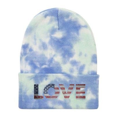 America Love Us Flag Love America Style I Love Usa Funny Gift Tie Dye 12in Knit Beanie