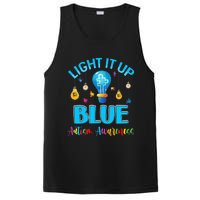 April Light Up Blue Autism Awareness Puzzle For Mom Dad PosiCharge Competitor Tank