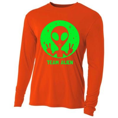 Alien Lover Ufo Abduction Team Alien Cooling Performance Long Sleeve Crew