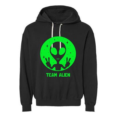 Alien Lover Ufo Abduction Team Alien Garment-Dyed Fleece Hoodie