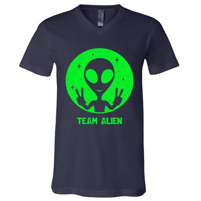 Alien Lover Ufo Abduction Team Alien V-Neck T-Shirt