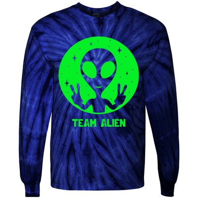 Alien Lover Ufo Abduction Team Alien Tie-Dye Long Sleeve Shirt