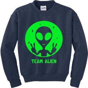 Alien Lover Ufo Abduction Team Alien Kids Sweatshirt