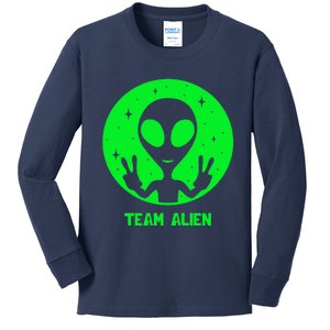 Alien Lover Ufo Abduction Team Alien Kids Long Sleeve Shirt