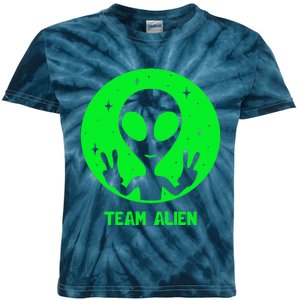 Alien Lover Ufo Abduction Team Alien Kids Tie-Dye T-Shirt