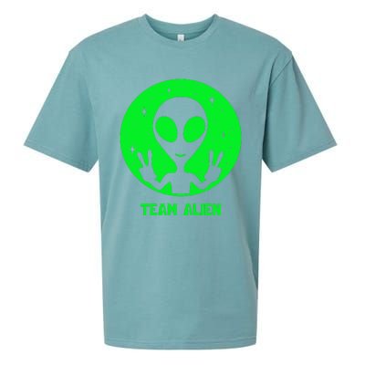 Alien Lover Ufo Abduction Team Alien Sueded Cloud Jersey T-Shirt