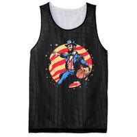 Abraham Lincoln USA Fourth 4th of July Funny Basketball Mesh Reversible Basketball Jersey Tank