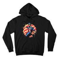 Abraham Lincoln USA Fourth 4th of July Funny Basketball Tall Hoodie