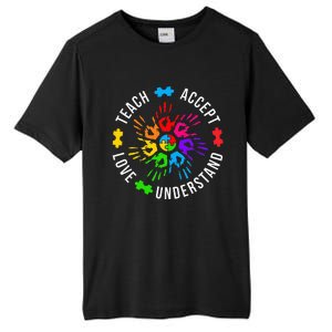 Accept Love Understand Teacher Autism Awareness Tall Fusion ChromaSoft Performance T-Shirt