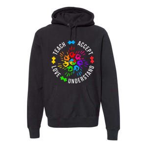 Accept Love Understand Teacher Autism Awareness Premium Hoodie