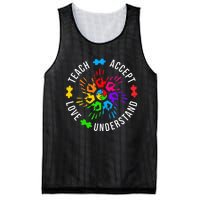 Accept Love Understand Teacher Autism Awareness Mesh Reversible Basketball Jersey Tank