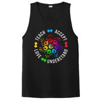 Accept Love Understand Teacher Autism Awareness PosiCharge Competitor Tank