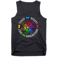 Accept Love Understand Teacher Autism Awareness Tank Top