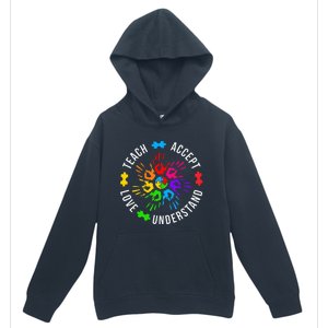 Accept Love Understand Teacher Autism Awareness Urban Pullover Hoodie