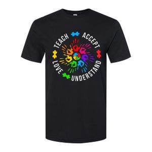 Accept Love Understand Teacher Autism Awareness Softstyle CVC T-Shirt