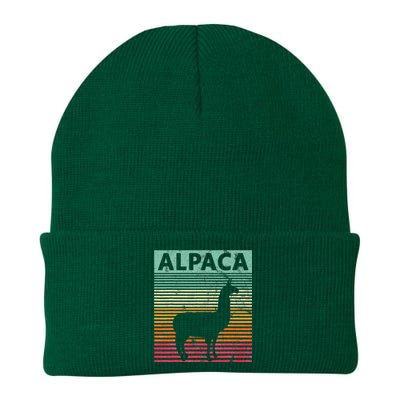 Alpaca Lover Vintrage Retro Llama Knit Cap Winter Beanie