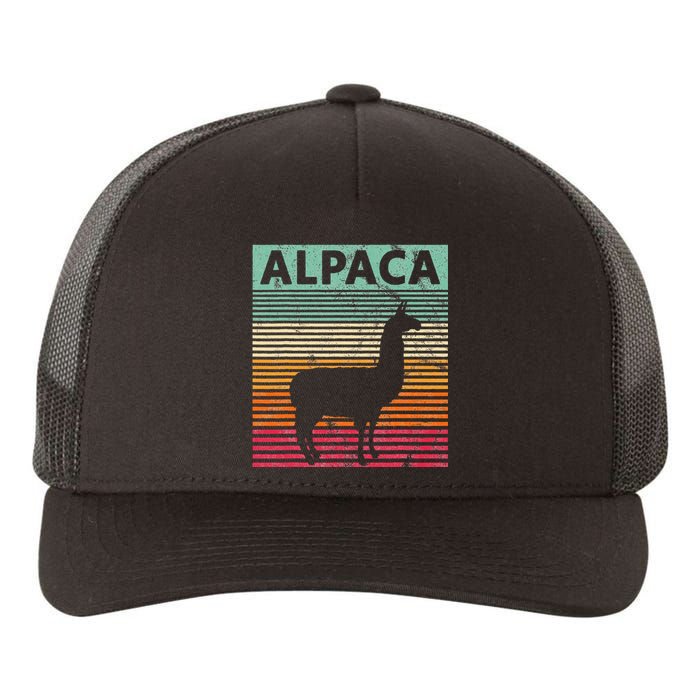 Alpaca Lover Vintrage Retro Llama Yupoong Adult 5-Panel Trucker Hat