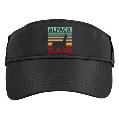 Alpaca Lover Vintrage Retro Llama Adult Drive Performance Visor