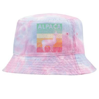 Alpaca Lover Vintrage Retro Llama Tie-Dyed Bucket Hat