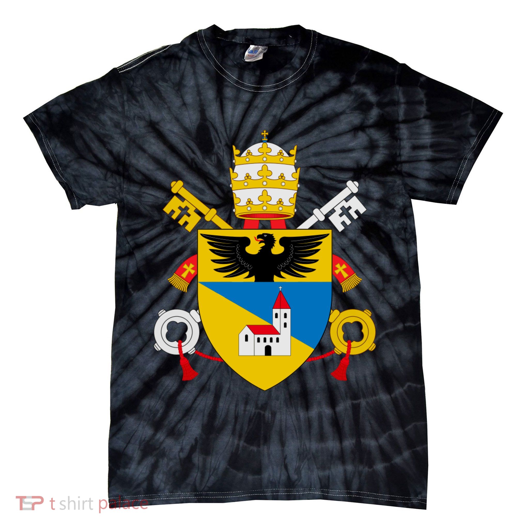 Amoris Laetitia Vatican City Coat Of Arms Of Pope Francis Papal Coats Of Arms U Tie-Dye T-Shirt
