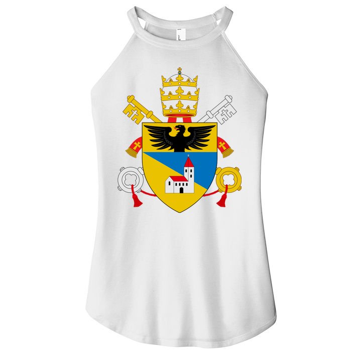 Amoris Laetitia Vatican City Coat Of Arms Of Pope Francis Papal Coats Of Arms U Women's Perfect Tri Rocker Tank