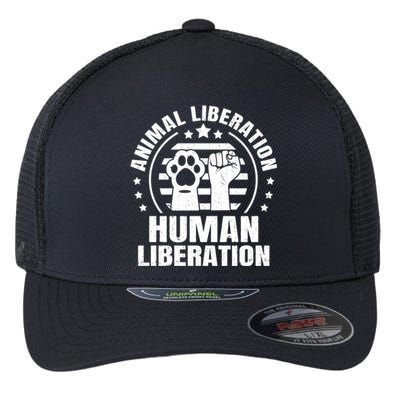 Animal Liberation Vegeterian Vegan Cute Gift Flexfit Unipanel Trucker Cap